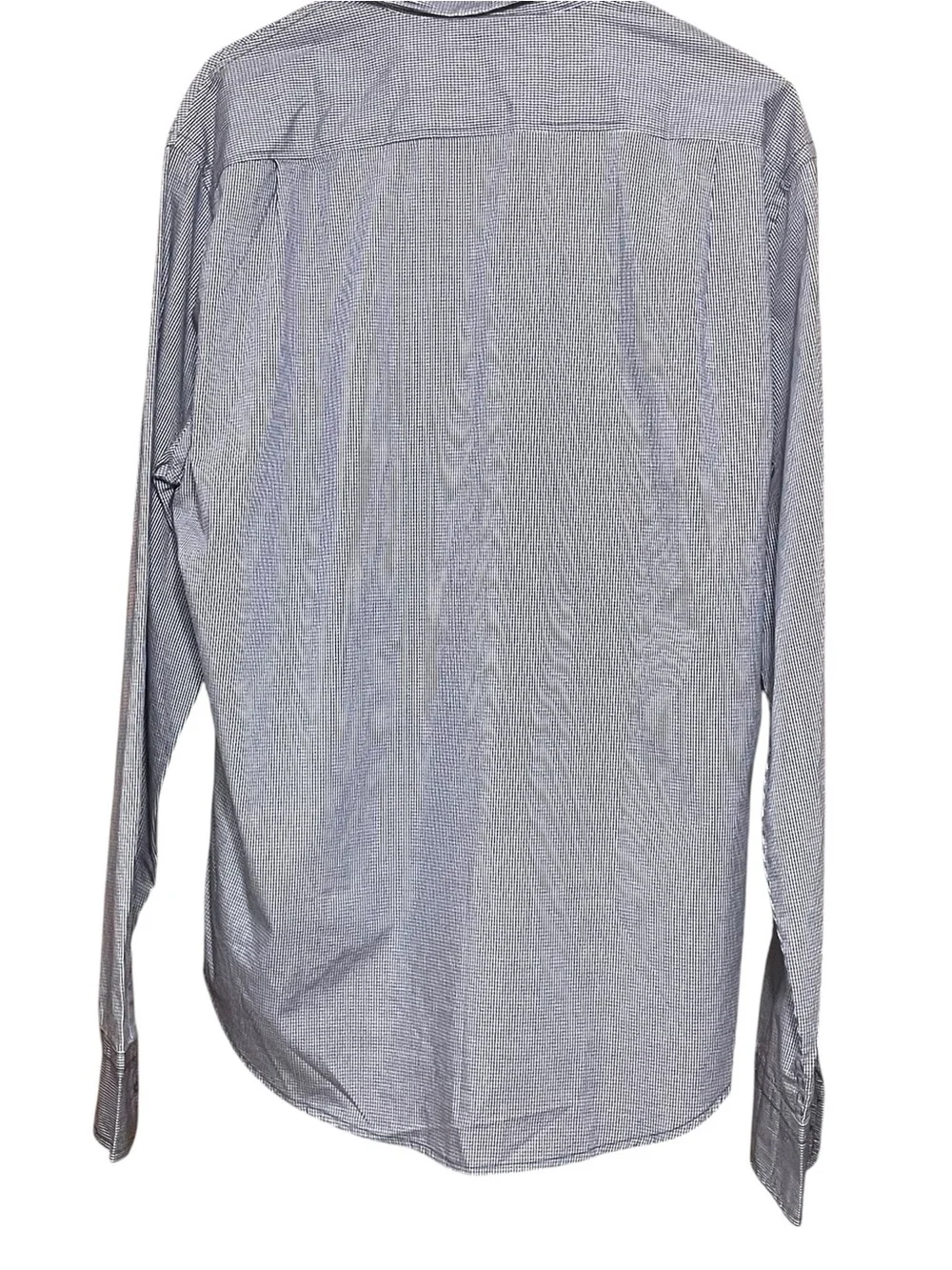 Jachs Men's Blue Micro-Check Dress Shirt